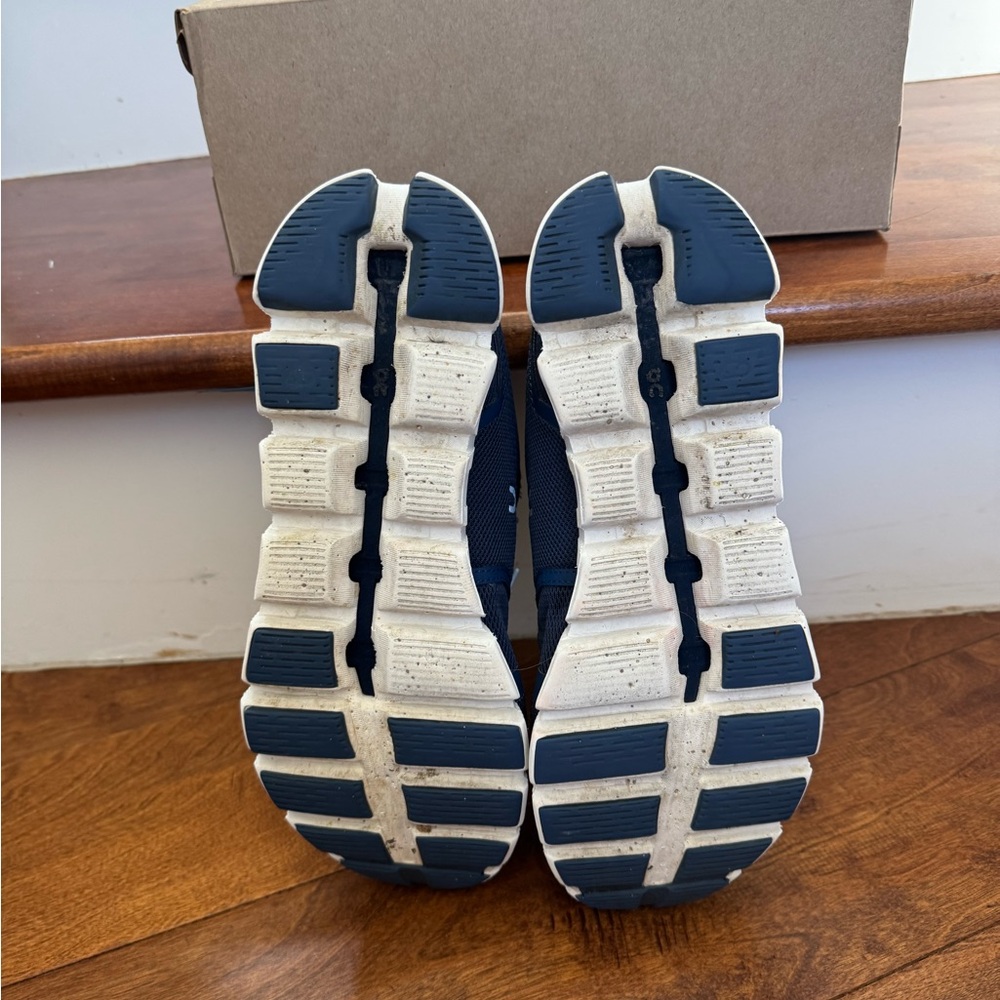 On Running Women’s Cloud Shoes in Navy and White - Picture 3 of 5